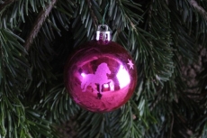 Weihnachtskugel Islandpferd Sonderedition Pink